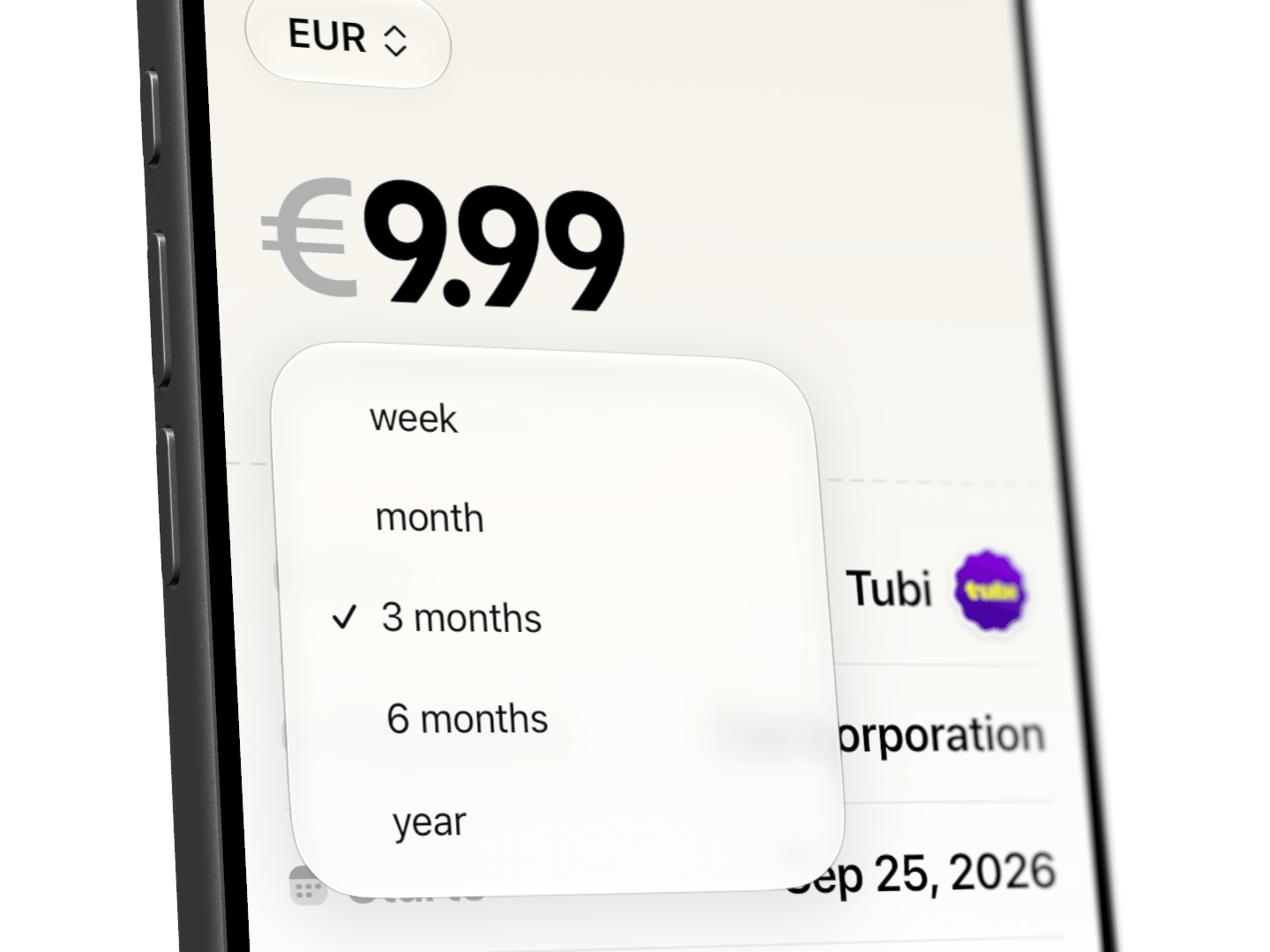 New subscription frequencies