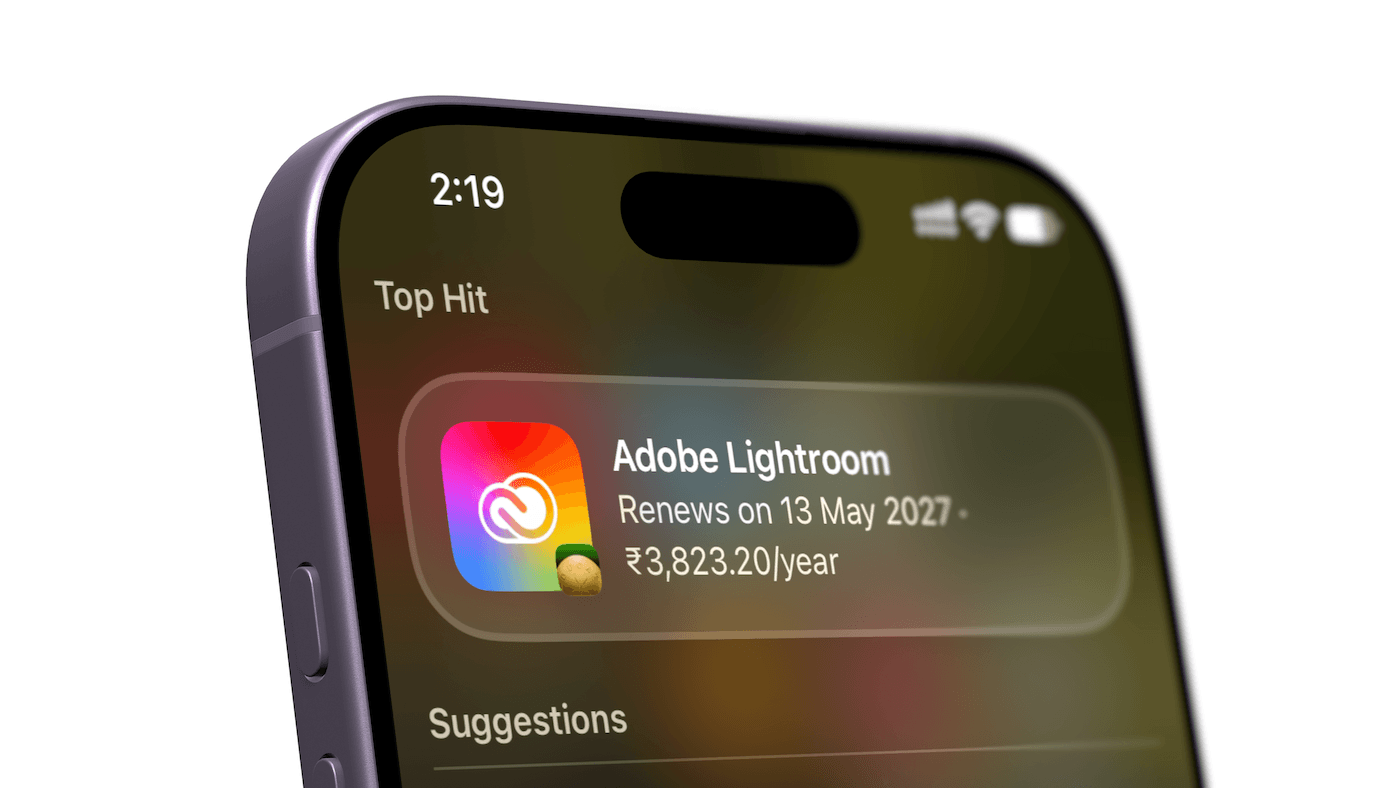 Subscriptions in Spotlight search iOS